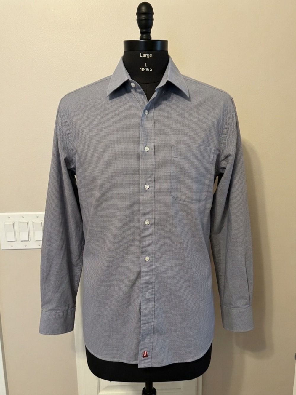 Nordstrom Men's Light Blue Micro-Pattern Dress Shirt
